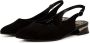 Cesare Gaspari Zwarte Suède Slingback Ballerina Black Dames - Thumbnail 2