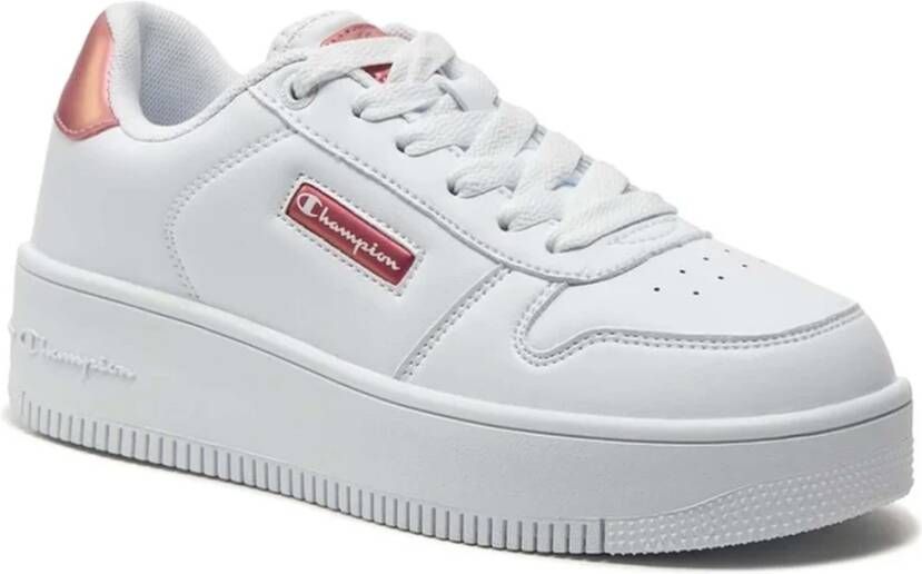 Champion Rebound Platform Glitz Lage Sneakers White Dames