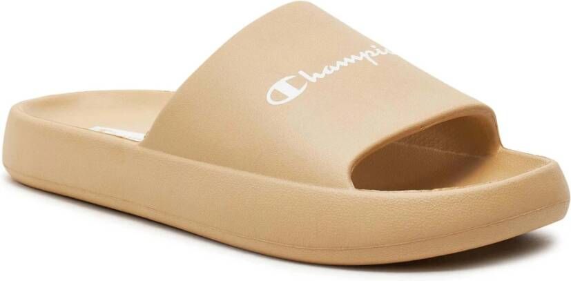 Champion Zachte Slipper Slide Flip flops Beige Heren