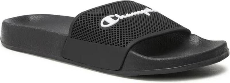 Champion Zwarte Slippers met Letterband Black Heren