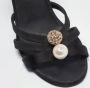 Chanel Vintage Pre-owned Canvas sandals Black Dames - Thumbnail 7