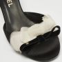 Chanel Vintage Pre-owned Fabric sandals Black Dames - Thumbnail 8