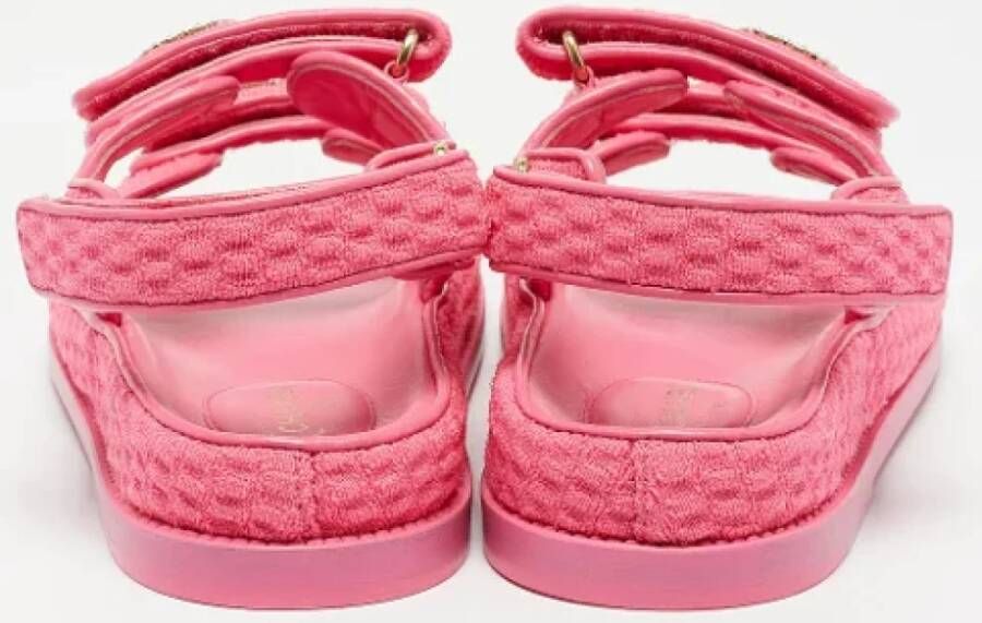 Chanel Vintage Pre-owned Fabric sandals Pink Dames
