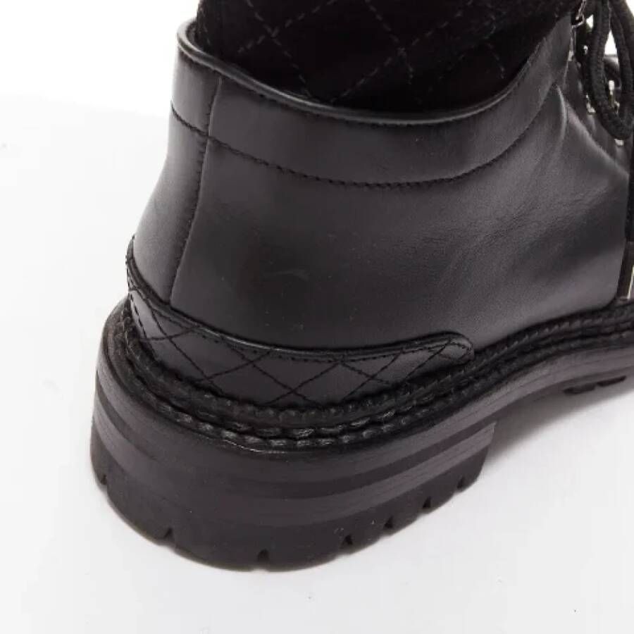 Chanel Vintage Pre-owned Leather boots Black Dames