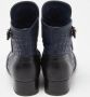 Chanel Vintage Pre-owned Leather boots Blue Dames - Thumbnail 5
