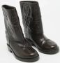 Chanel Vintage Pre-owned Leather boots Brown Dames - Thumbnail 4