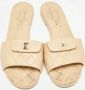 Chanel Vintage Pre-owned Leather flats Beige Dames - Thumbnail 3