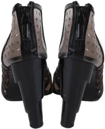 Chanel Vintage Pre-owned Leather heels Black Dames