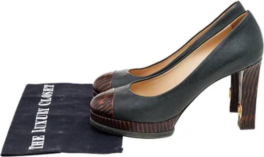 Chanel Vintage Pre-owned Leather heels Multicolor Dames