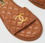Chanel Vintage Pre-owned Leather sandals Beige Dames - Thumbnail 7