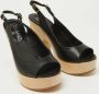 Chanel Vintage Pre-owned Leather sandals Black Dames - Thumbnail 4