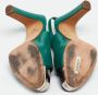 Chanel Vintage Pre-owned Leather sandals Green Dames - Thumbnail 6