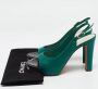 Chanel Vintage Pre-owned Leather sandals Green Dames - Thumbnail 9