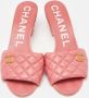 Chanel Vintage Pre-owned Leather sandals Pink Dames - Thumbnail 3