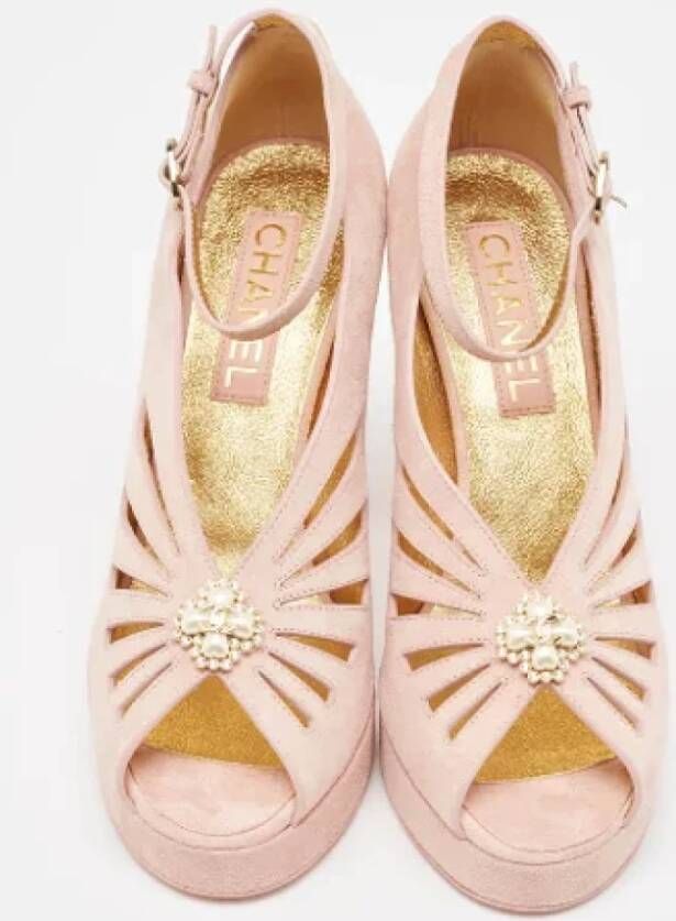 Chanel Vintage Pre-owned Suede sandals Pink Dames