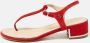 Chanel Vintage Pre-owned Suede sandals Red Dames - Thumbnail 2