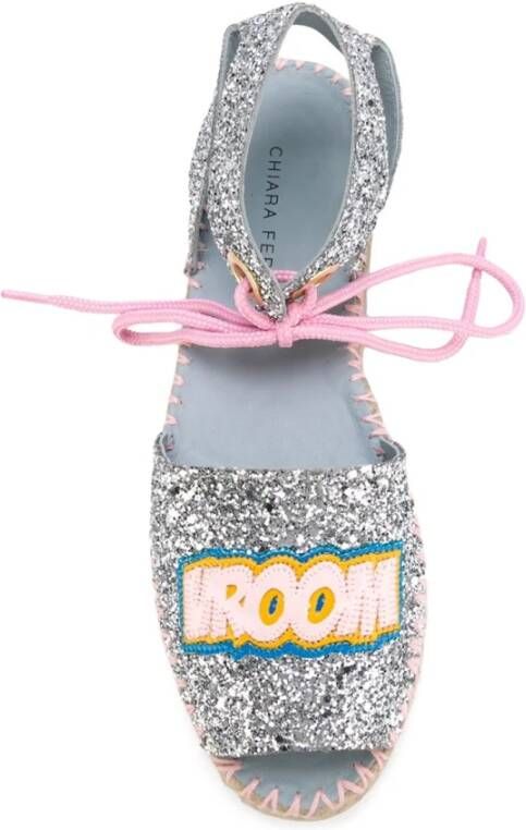 Chiara Ferragni Collection Flat Sandals Gray Dames