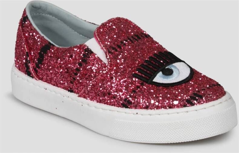 Chiara Ferragni Collection Glitter Slip On Schoenen Pink Dames