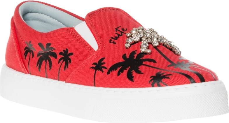 Chiara Ferragni Collection Rode Canvas Instappers Red Dames