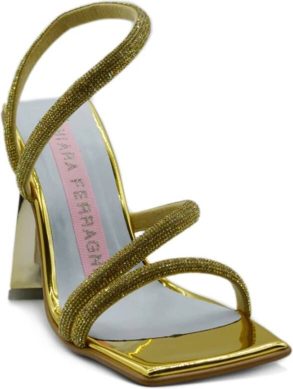 Chiara Ferragni Collection Star Heel Strass Sandalen Green Dames