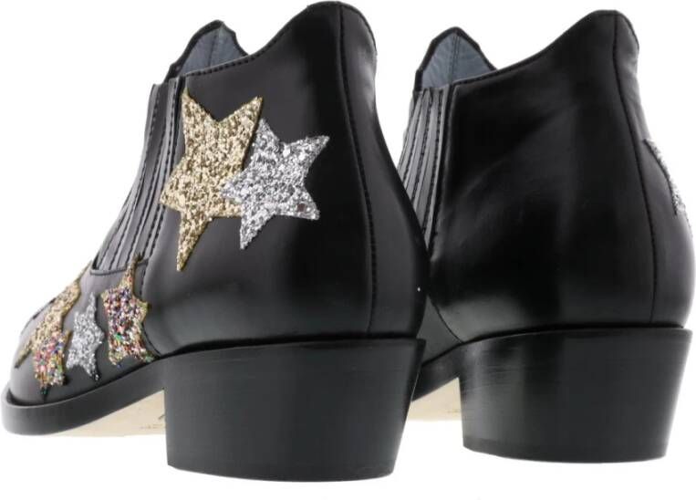 Chiara Ferragni Collection Zwarte Glitter Cowgirl Laarzen Black Dames