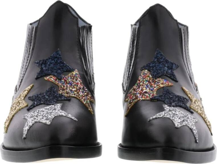 Chiara Ferragni Collection Zwarte Glitter Cowgirl Laarzen Black Dames