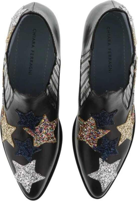 Chiara Ferragni Collection Zwarte Glitter Cowgirl Laarzen Black Dames