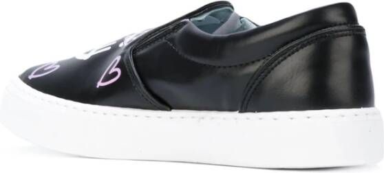 Chiara Ferragni Collection Zwarte Slip-On Hearts Schoenen Black Dames