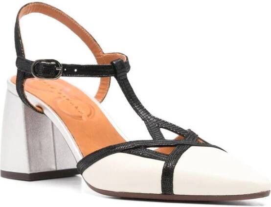 Chie Mihara Beige Gesp Enkelband Blokhak Multicolor Dames