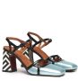 Chie Mihara Blauw en zwart leren slingback Blue Dames - Thumbnail 2