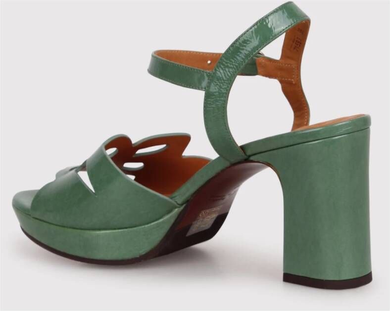 Chie Mihara Blokhak enkelband sandalen Green Dames