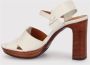 Chie Mihara Blokhak Gesp Enkelband Sandalen Beige Dames - Thumbnail 4