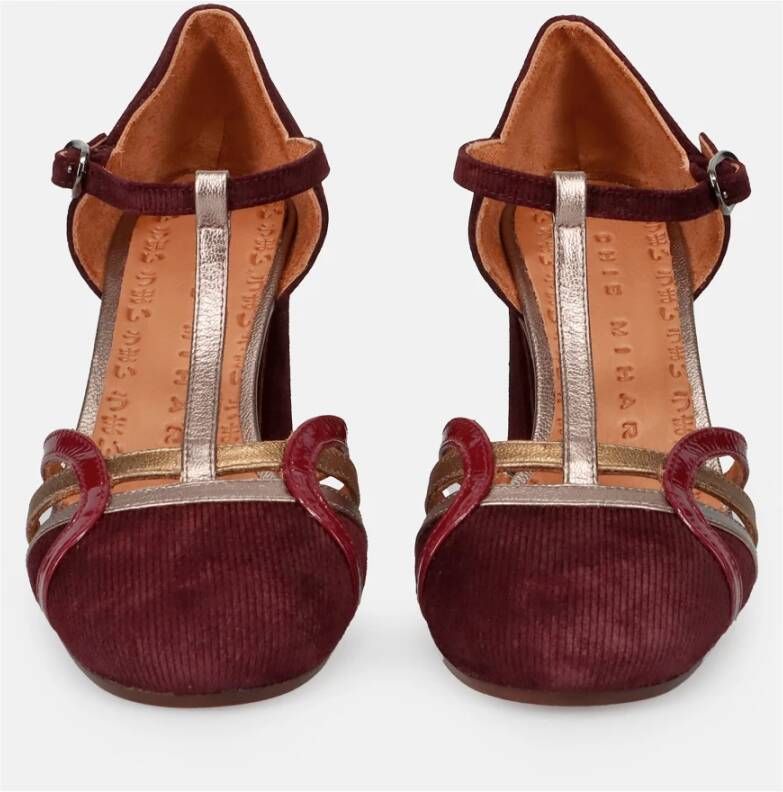 Chie Mihara Bordeaux Sandalen met Leren Afwerking Red Dames