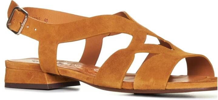 Chie Mihara Bruin Leren Cut-Out Sandalen Brown Dames