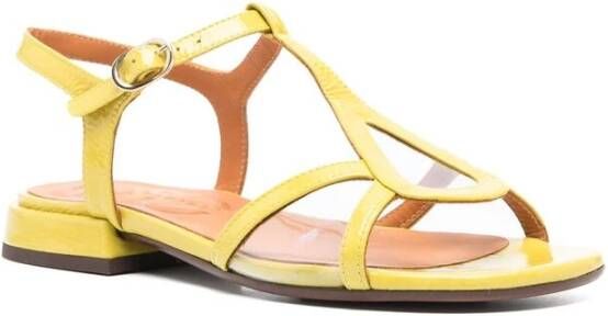 Chie Mihara Citroengele T-Bar Strap Sandalen Yellow Dames