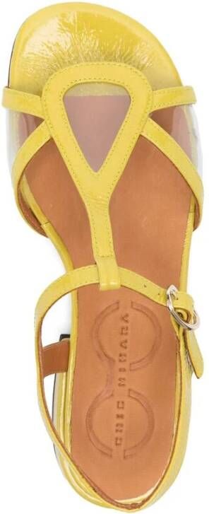 Chie Mihara Citroengele T-Bar Strap Sandalen Yellow Dames