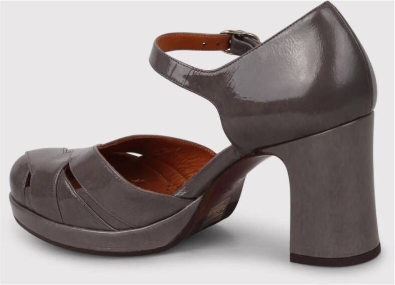 Chie Mihara Demin Pumps met Vlechtdetail Gray Dames