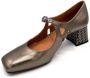 Chie Mihara Geometrische leren bandhak schoen Gray Dames - Thumbnail 2