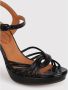 Chie Mihara Geweven motief open teen sandalen Black Dames - Thumbnail 3