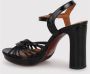 Chie Mihara Geweven motief open teen sandalen Black Dames - Thumbnail 4