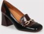 Chie Mihara Glanzende leren pumps met kettingdetail Black Dames - Thumbnail 2