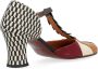 Chie Mihara Zwarte witte en bordeauxrode hoge hak schoen Prita Multicolor Dames - Thumbnail 2