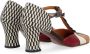 Chie Mihara Zwarte witte en bordeauxrode hoge hak schoen Prita Multicolor Dames - Thumbnail 4