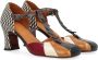 Chie Mihara Zwarte witte en bordeauxrode hoge hak schoen Prita Multicolor Dames - Thumbnail 5