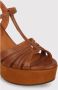 Chie Mihara Junni Sandalen met Hoge Blokhak Brown Dames - Thumbnail 3