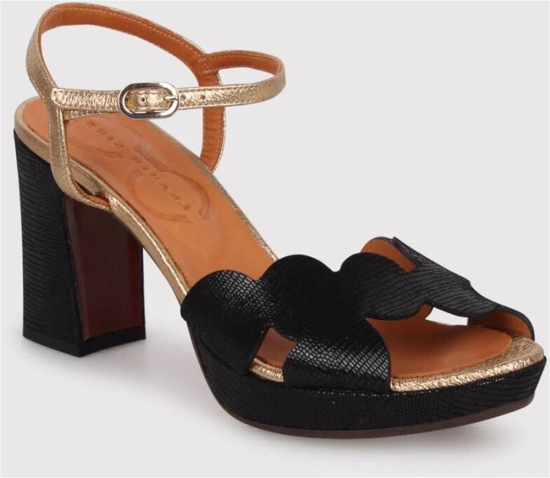 Chie Mihara Kelis Sandalen met hoge blokhak Black Dames