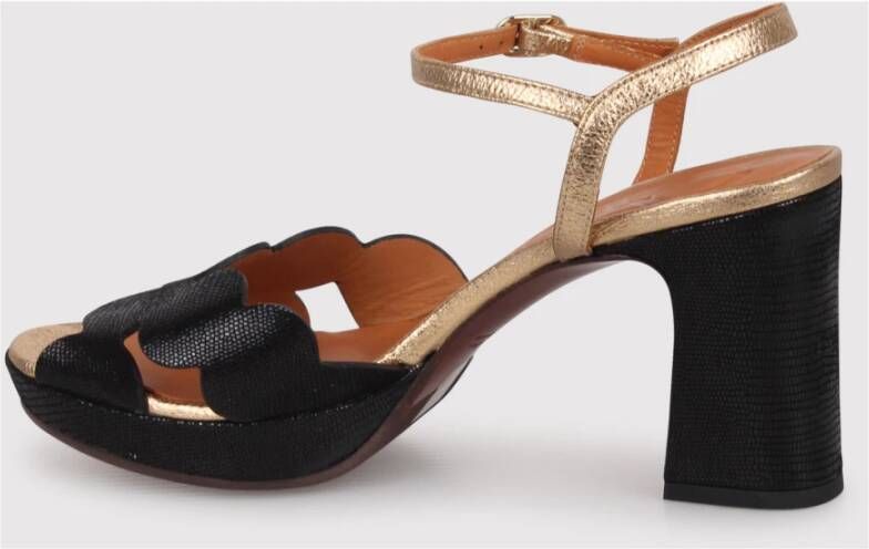 Chie Mihara Kelis Sandalen met hoge blokhak Black Dames