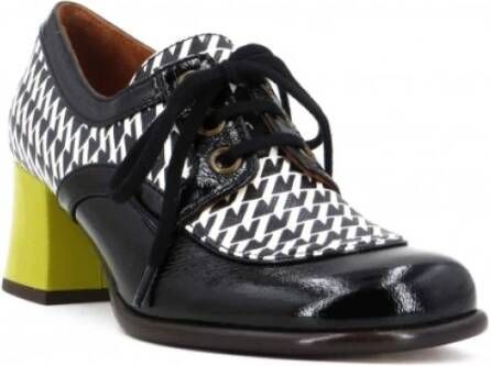 Chie Mihara Leren en lak veterschoenen Black Dames