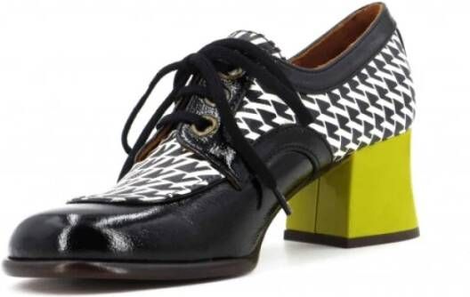 Chie Mihara Leren en lak veterschoenen Black Dames