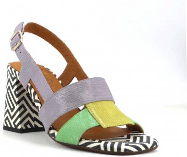 Chie Mihara Leren sandaal in Tejus-print Multicolor Dames